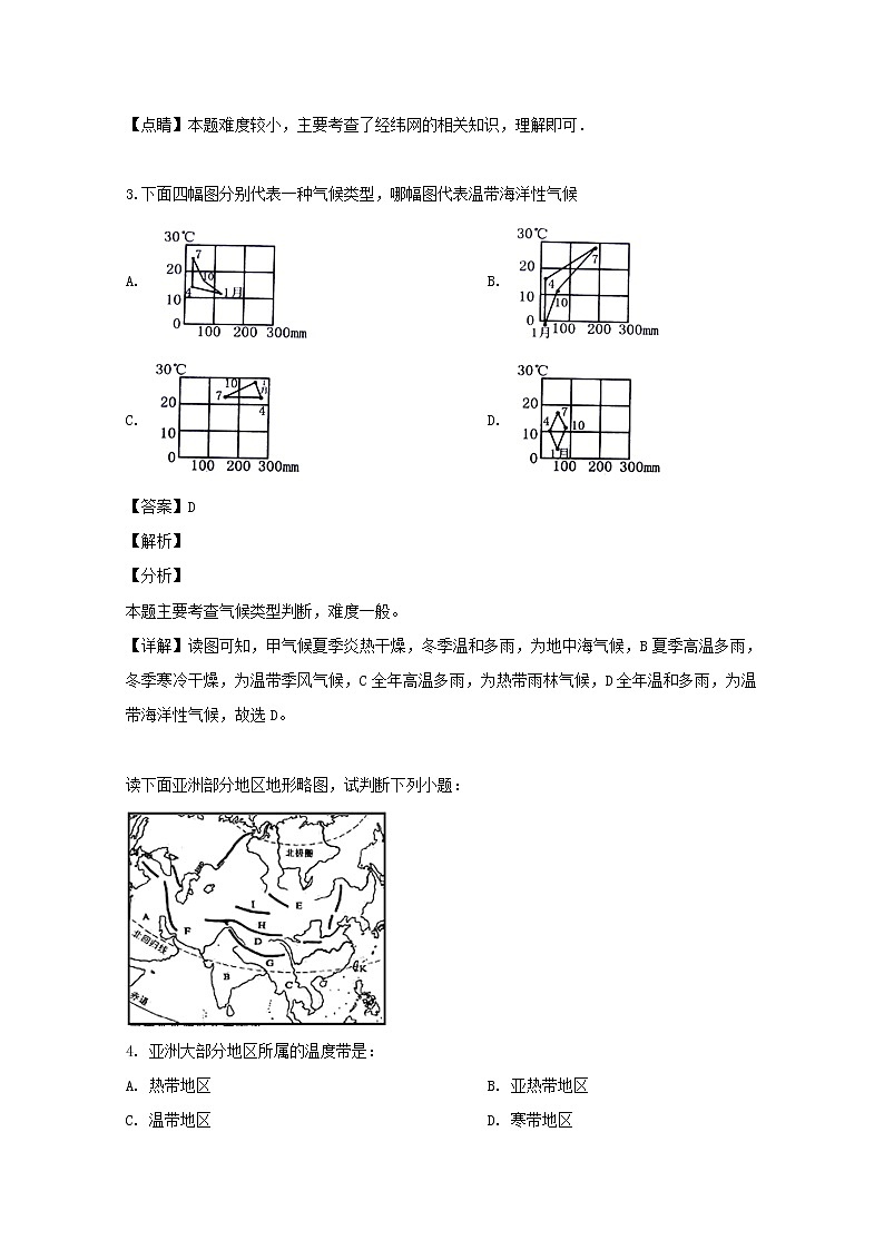 2018-2019学年吉林省乾安县第七中学高二下学期第三次质量检测地理试题 解析版02