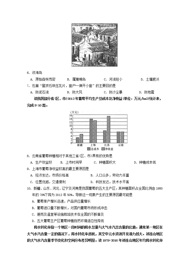 2018-2019学年江西省南昌市第二中学高二下学期第二次月考地理试题 Word版02