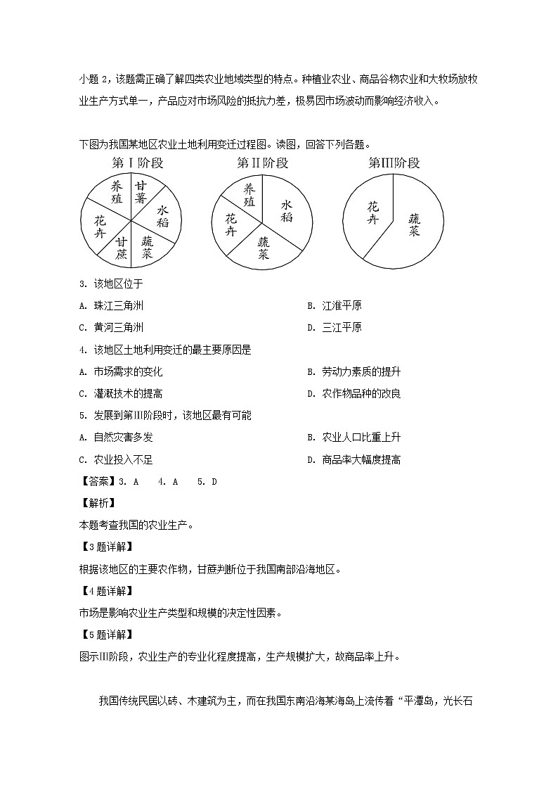 2018-2019学年江西省南昌市第二中学高二下学期第二次月考地理试题 解析版02