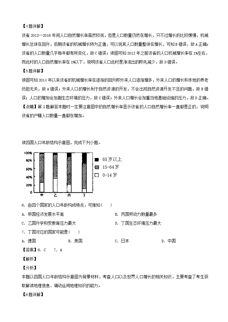 2018-2019学年江西省宜春中学、丰城中学、高安二中、樟树中学高一下学期第三次月考地理试题（解析版）第3页