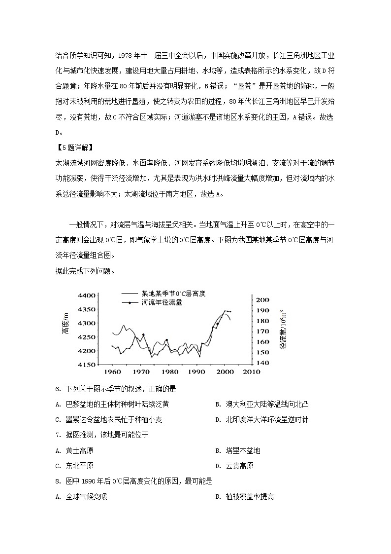 2018-2019学年江西省宜春市上高二中高二下学期第二次月考地理试题 解析版03