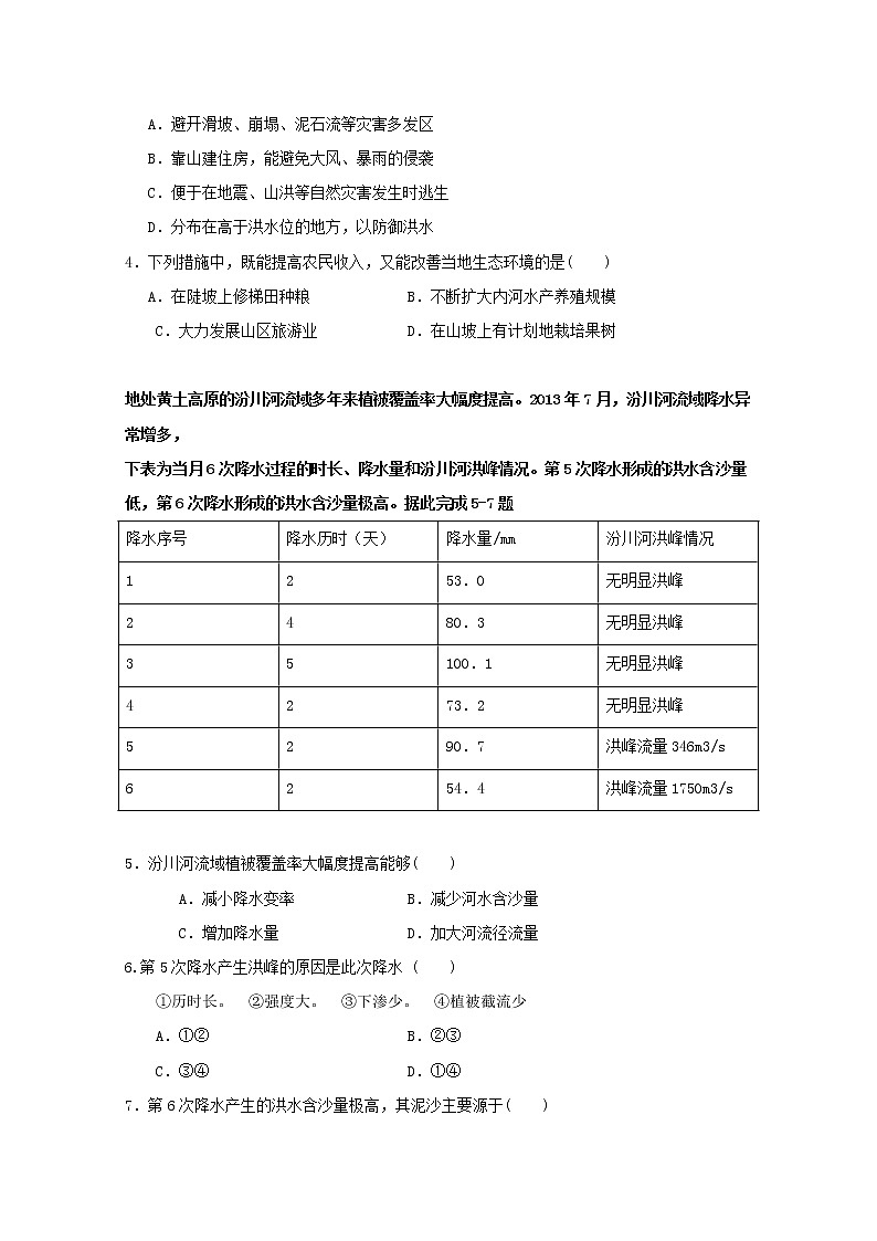 2018-2019学年河南省安阳市第三十六中学高二6月月考地理试题 Word版02