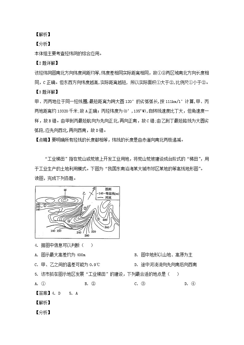 2018-2019学年黑龙江省哈尔滨市第六中学高二4月月考地理试题 解析版02