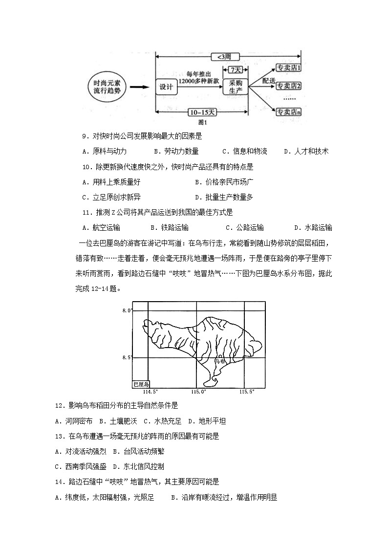 2018-2019学年黑龙江省鹤岗市第一中学高二6月月考地理试题 Word版03