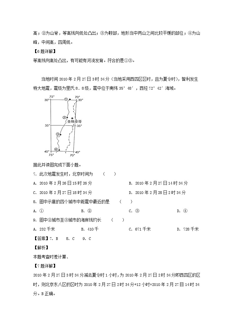 2018-2019学年广东省北京师范大学东莞石竹附属学校高二6月月考地理试题 解析版03