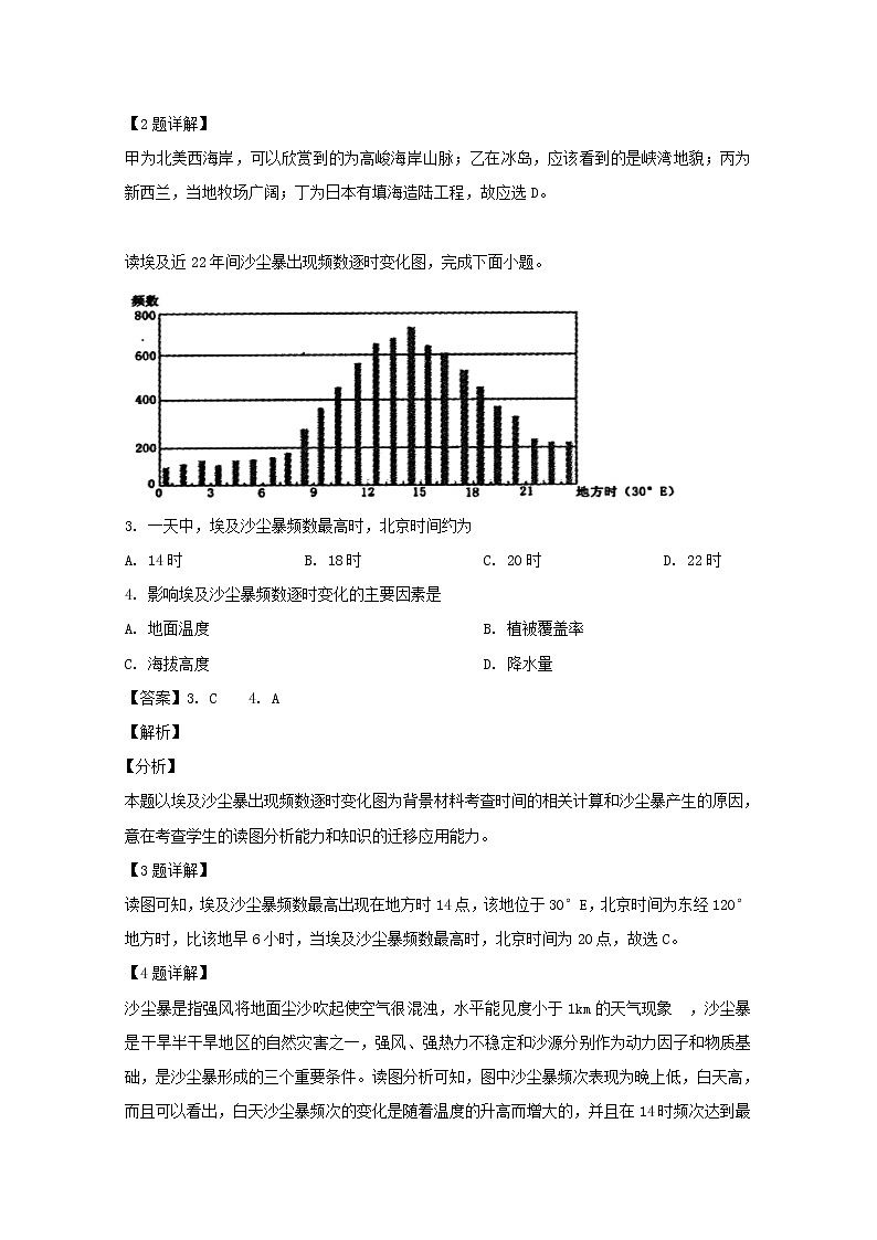 2018-2019学年广东省蕉岭县蕉岭中学高二下学期第二次质检地理试题 解析版02