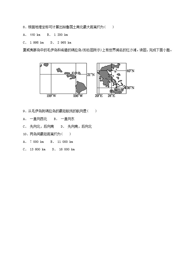 2018-2019学年内蒙古杭锦后旗奋斗中学高二上学期第一次月考地理试题（Word版）03