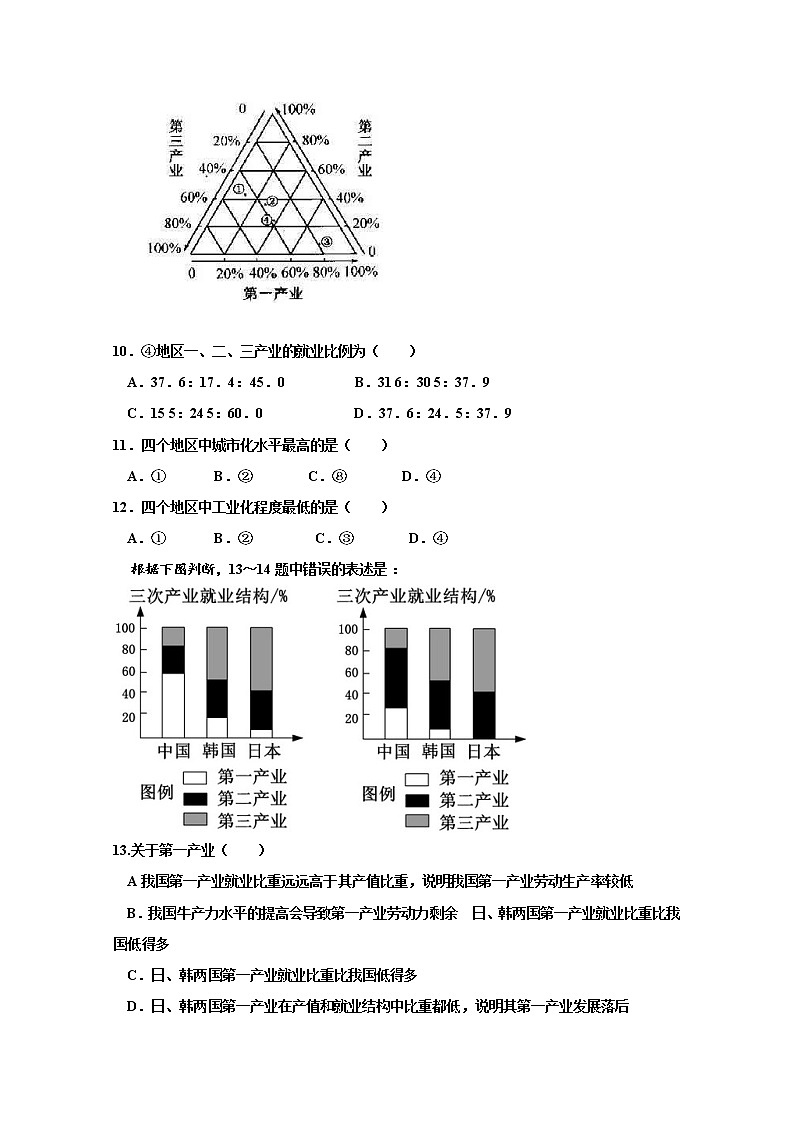 2018-2019学年山西省晋中市平遥县第二中学高二上学期10月月考地理试题 Word版03