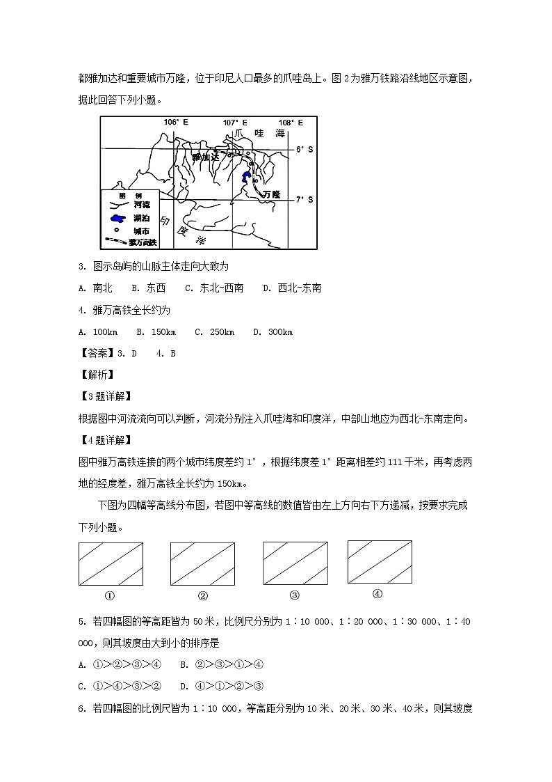 2018-2019学年四川省成都外国语学校高二上学期第一次月考地理试题 解析版02