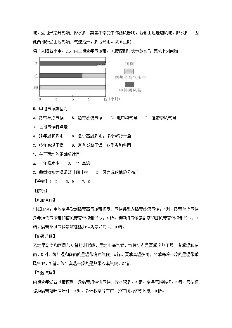 2018-2019学年吉林省长春汽车经济开发区第六中学高二上学期第一次月考地理试题 解析版03