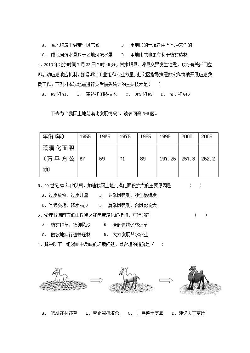 2018-2019学年河南省周口中英文学校高二上学期第一次月考地理试题 Word版02
