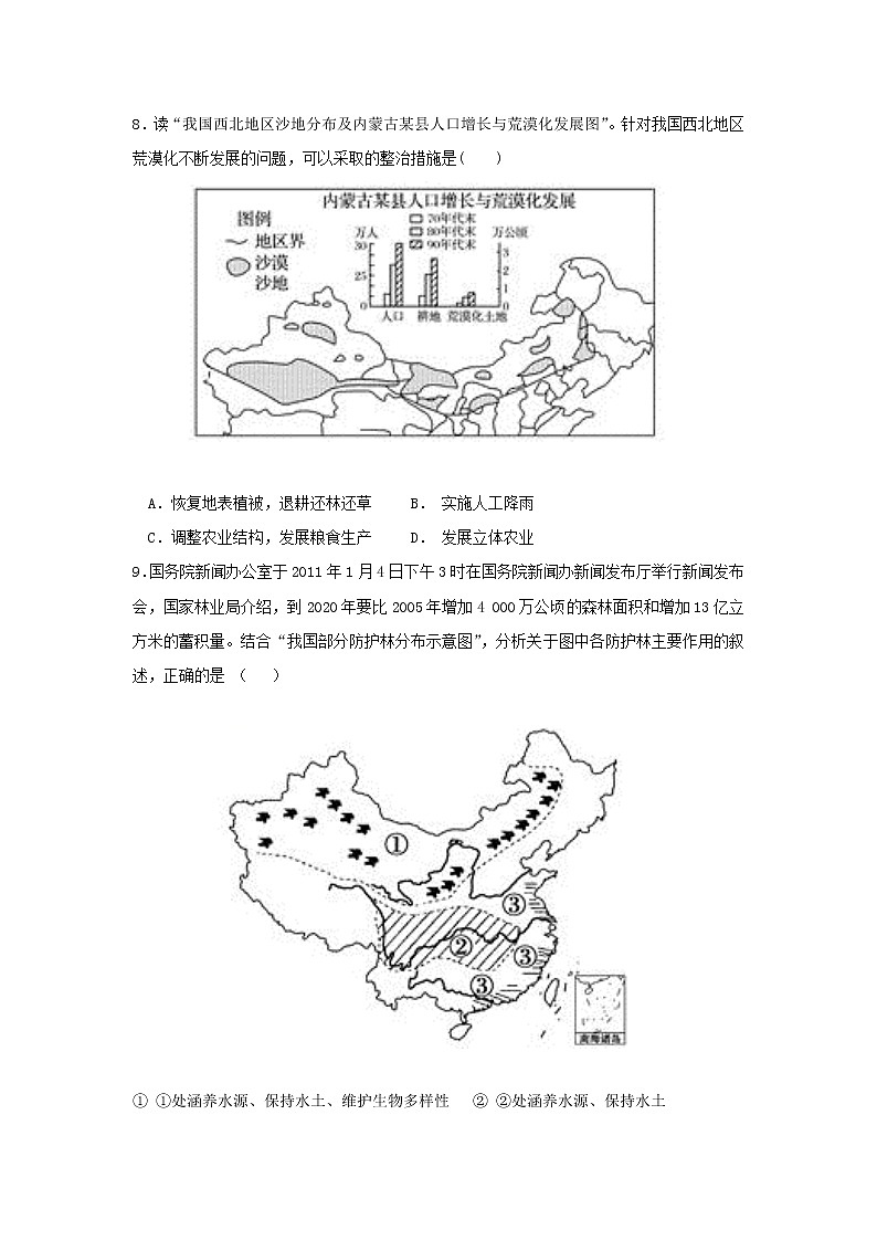 2018-2019学年河南省周口中英文学校高二上学期第一次月考地理试题 Word版03