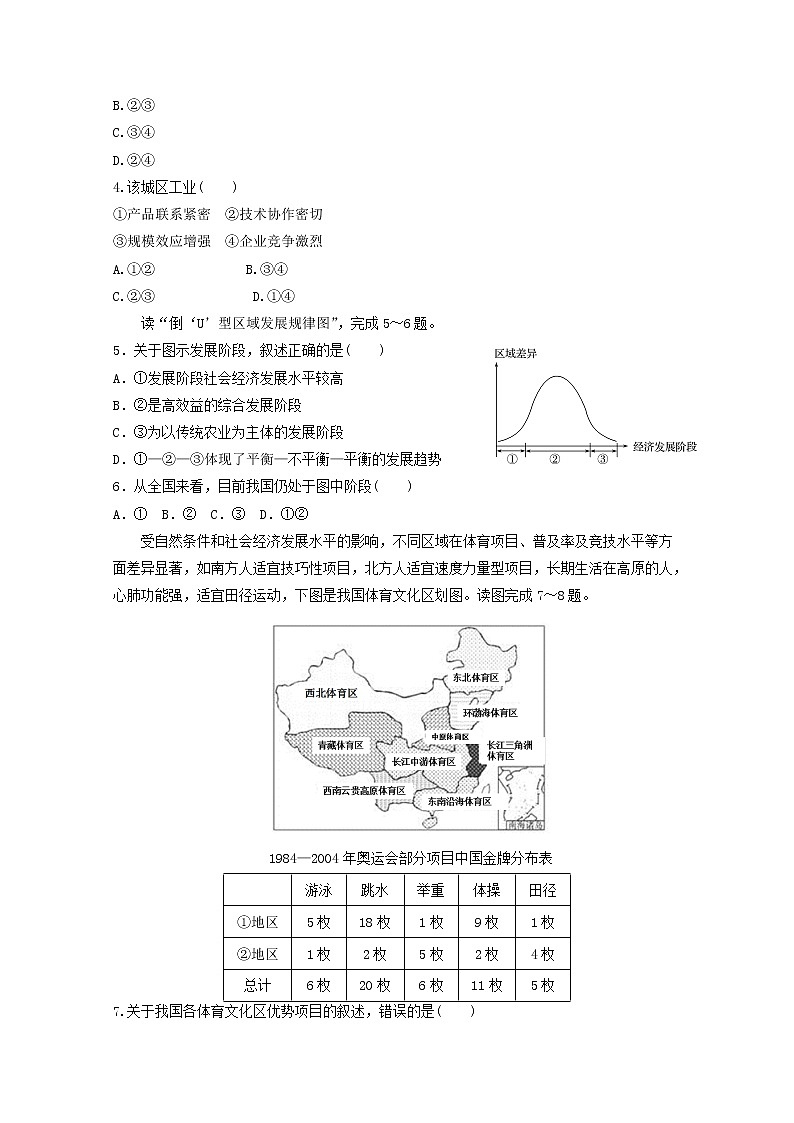 2018-2019学年湖南省邵东县第一中学高二上学期第一次月考地理（文）试题 Word版02