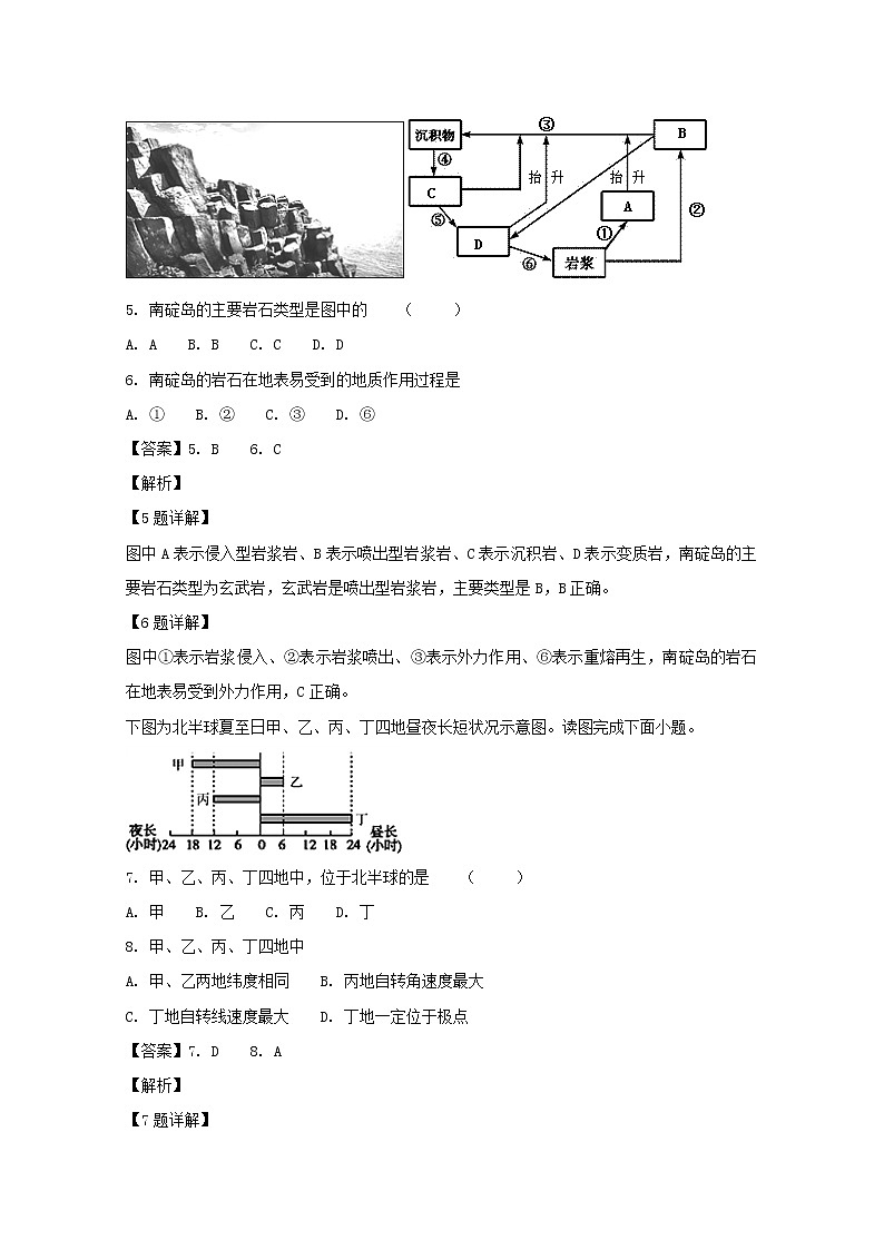 2018-2019学年安徽省六安市舒城中学高二上学期开学考试地理试题 解析版03