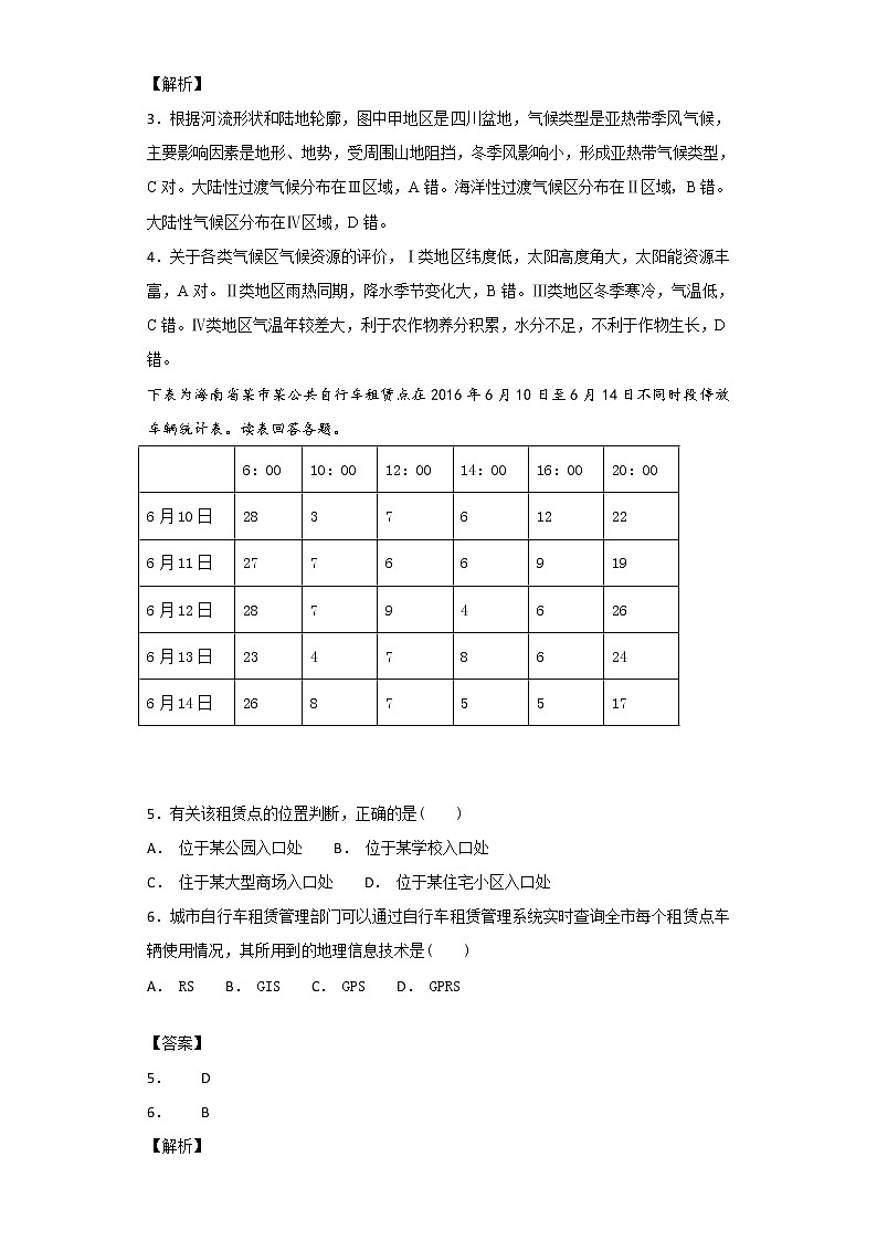 2018-2019学年福建省漳州市平和一中、南靖一中等五校高二上学期第一次联考地理试题 解析版03
