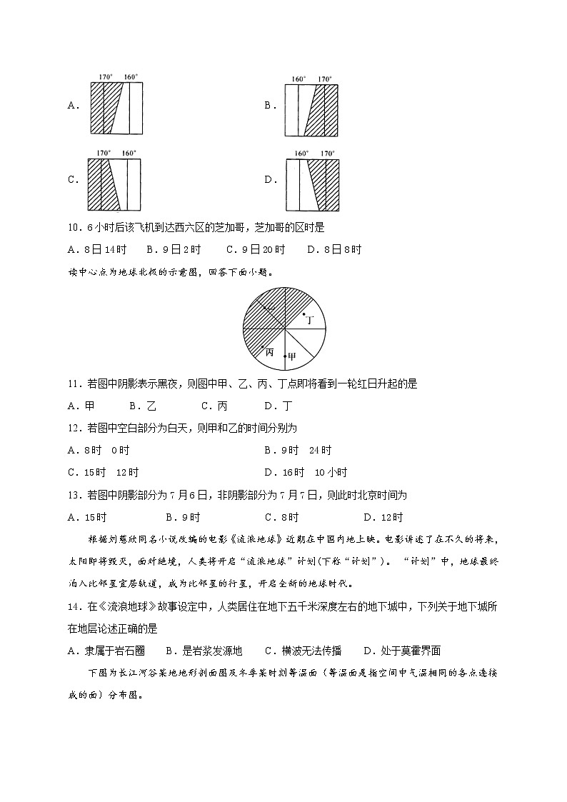 2019-2020学年四川省成都外国语学校高二下学期开学考试地理试题 Word版03