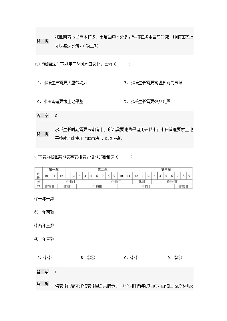 2019-2020学年河南省林州市第一中学高二3月线上调研考试地理试题 解析版02