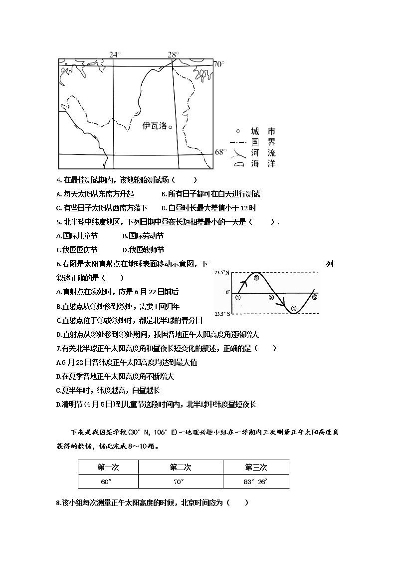 2019-2020学年山东省泰安市宁阳县第一中学高二上学期阶段性测试（一）地理试题 word版02
