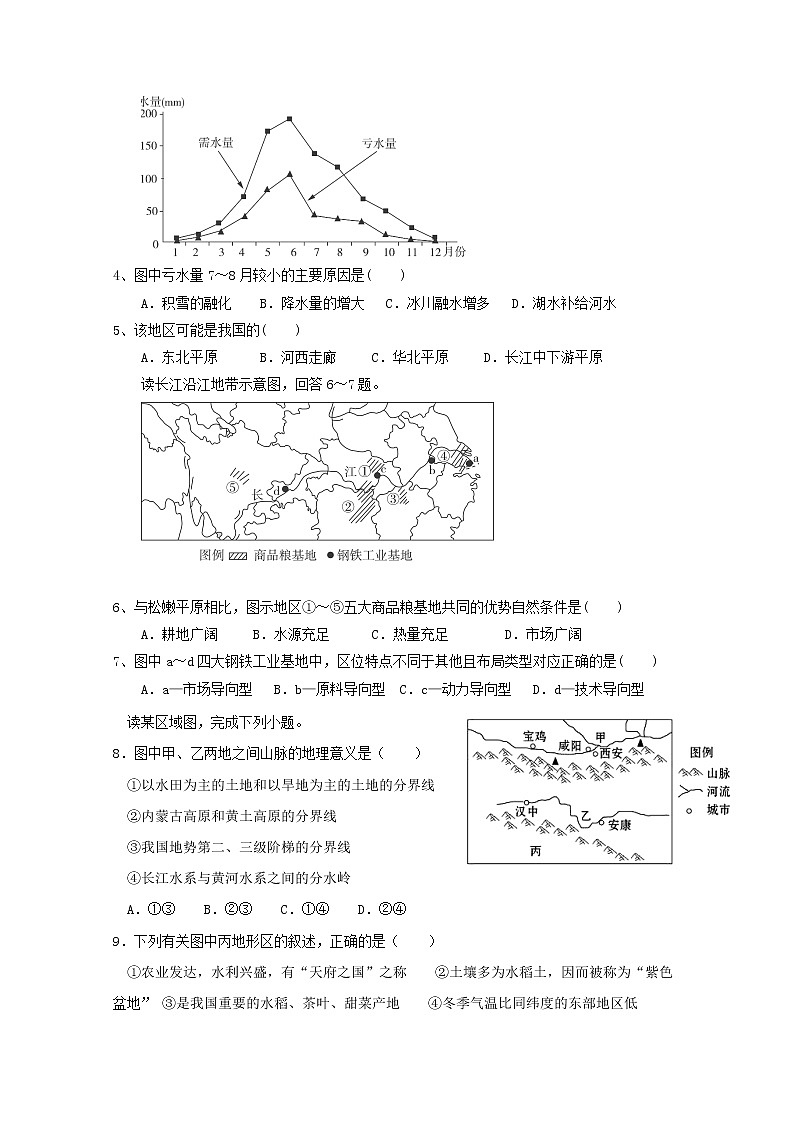 2019-2020学年四川省成都外国语学校高二12月月考地理试题 word版02