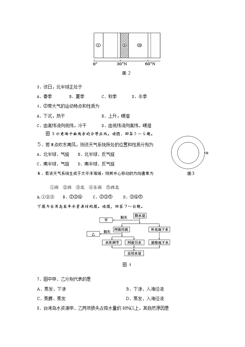 2019-2020学年四川省眉山市彭山区第一中学高二上学期开学考试地理试题 Word版02