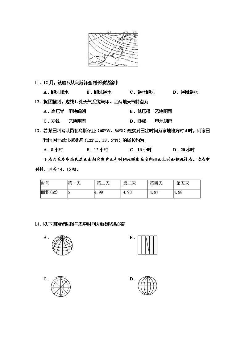 2019-2020学年天津市六校（静海一中杨村中学宝坻一中大港一中等）高二上学期期中联考地理试题 Word版第3页