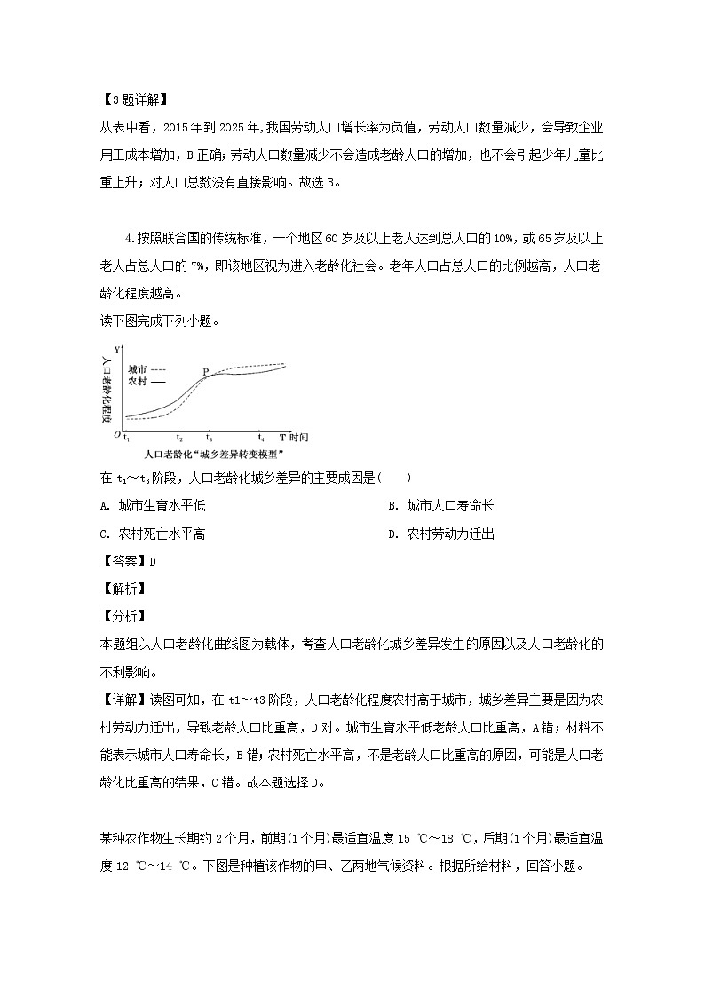 2019-2020学年黑龙江省鹤岗市第一中学高二上学期开学考试（8月）地理试题 解析版02