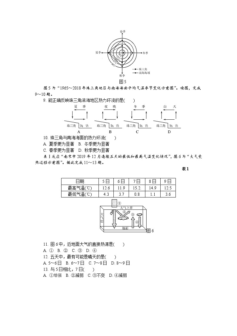 2019-2020学年江苏省南京市高二学业水平合格性考试模拟试题（12月） 地理 Word版03