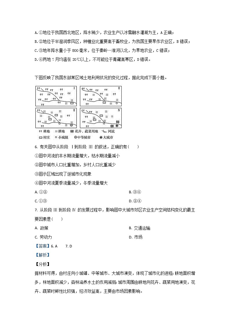 2019-2020学年甘肃省甘谷第一中学高二上学期第一次月考地理试题 解析版03