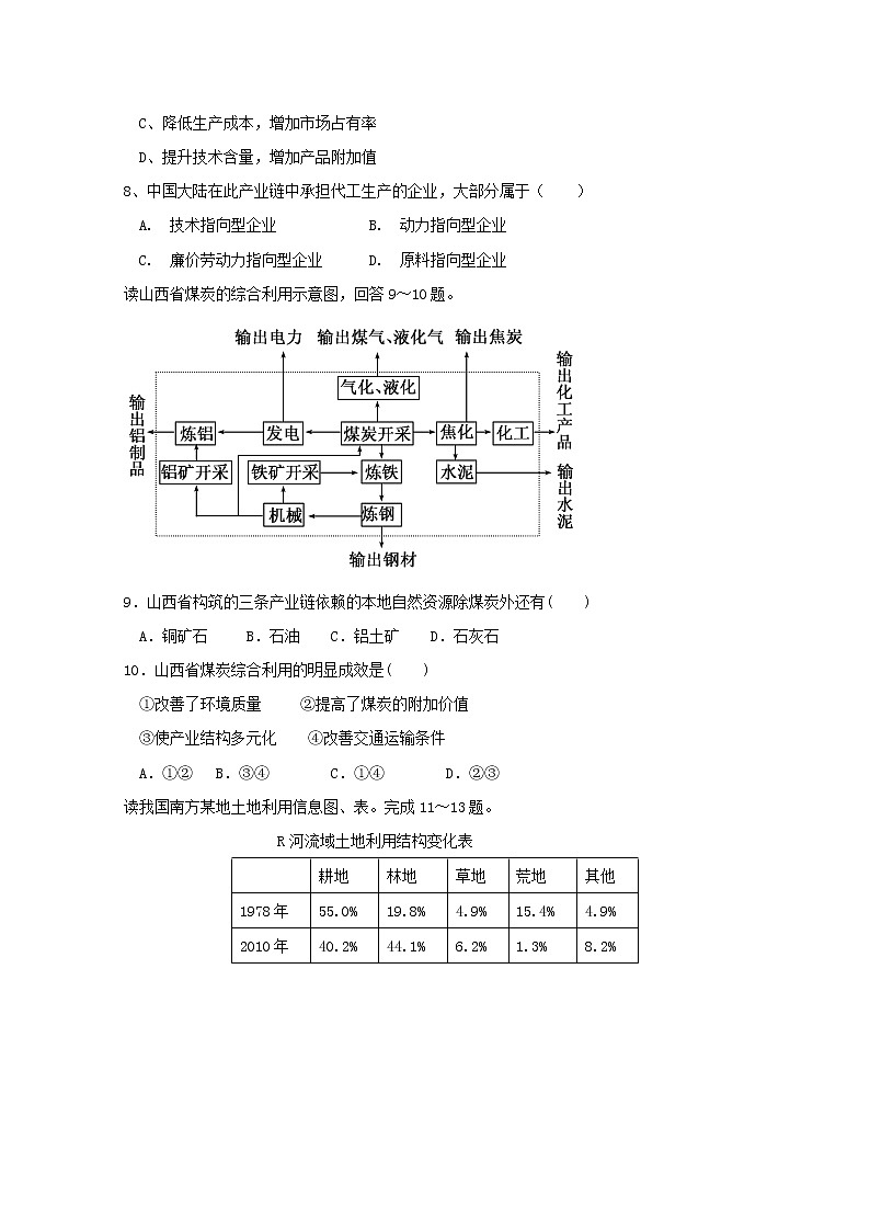 2019-2020学年甘肃省武威第一中学高二10月阶段性考试地理试题 word版03