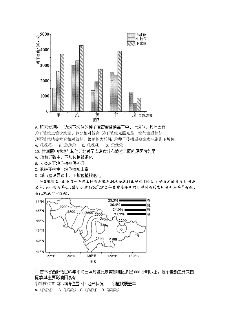 山东省济宁市曲阜市第一中学2020届高三下学期模拟考试地理试卷03