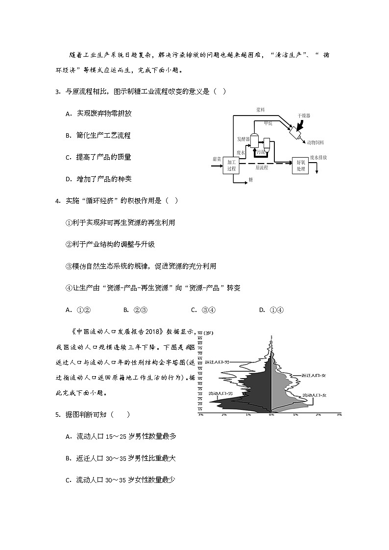 陕西省吴起高级中学2019-2020学年高一下学期第三次质量检测地理试题02