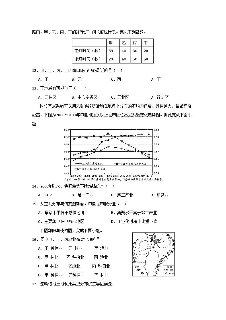 江西省上饶市横峰中学2019-2020学年高一下学期入学考试地理试题03
