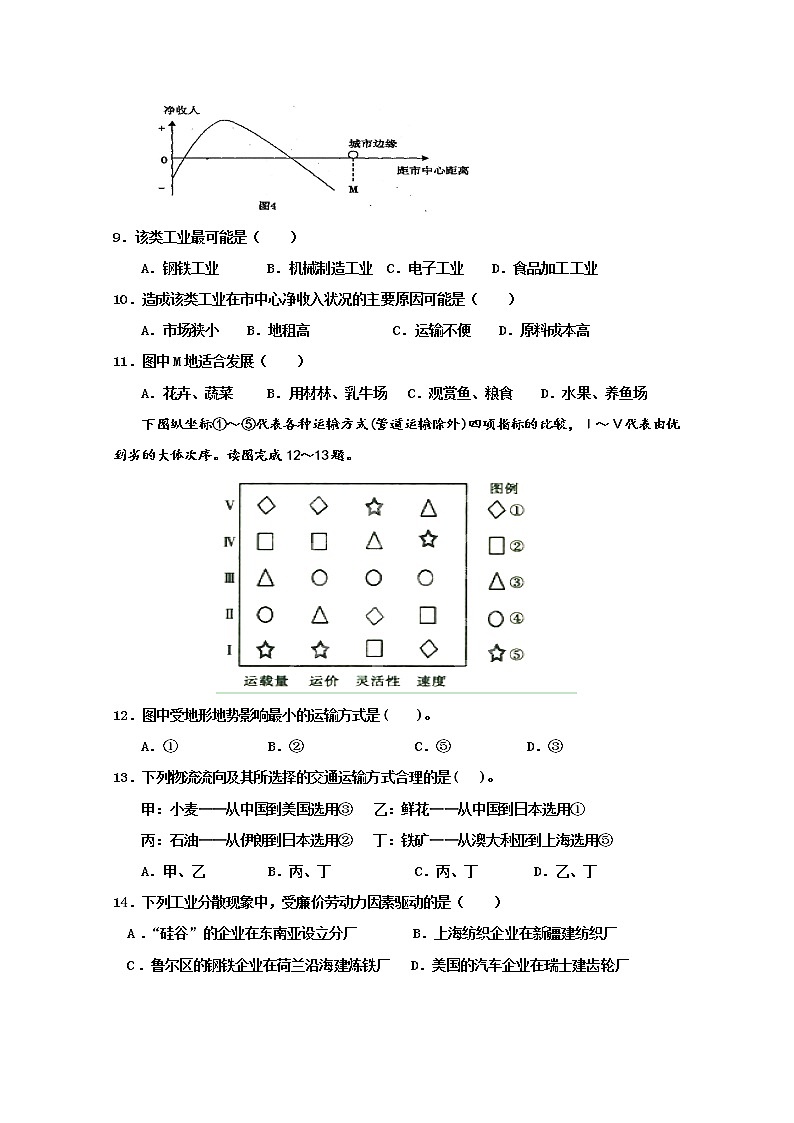 江西省宜春市奉新一中2019-2020学年高一下学期第一次月考地理试题03