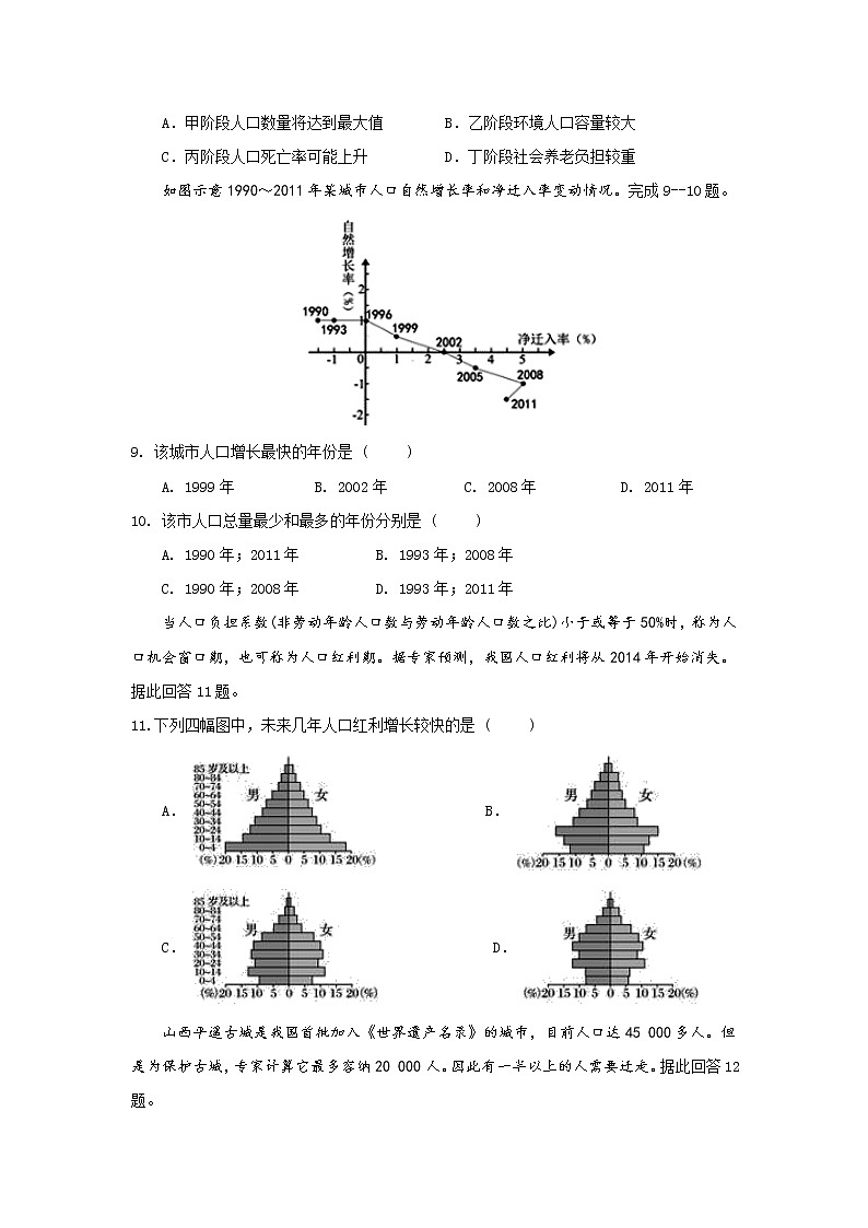山西省芮城市2019-2020学年高一3月线上月考地理试题03