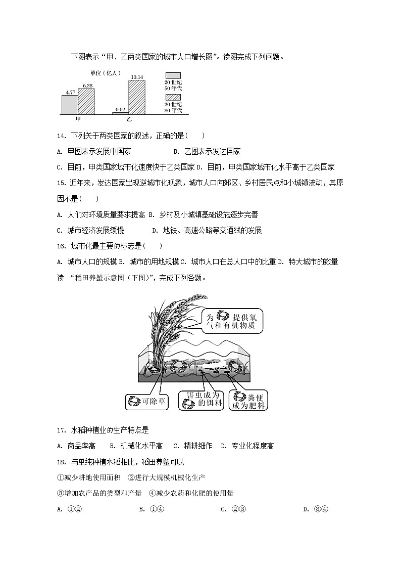 河南省周口市陈州高级中学2019-2020学年高一下学期摸底考试地理试题第3页