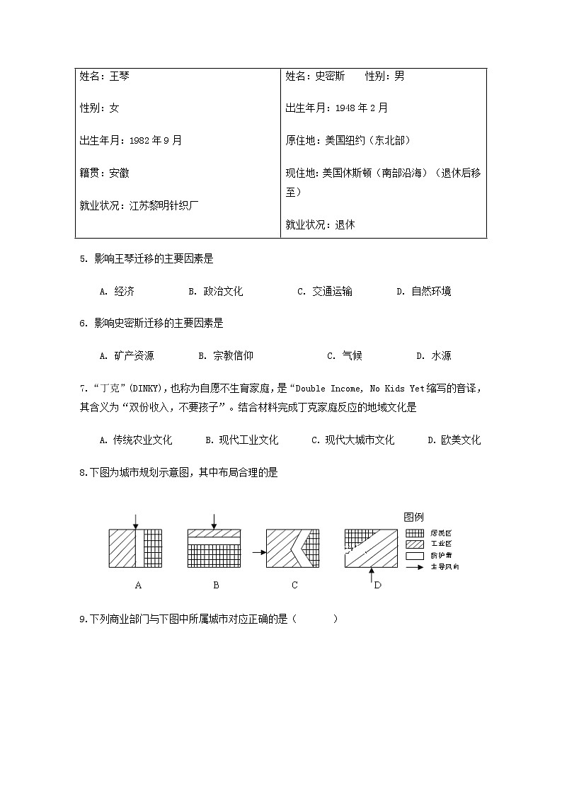 黑龙江省鸡西市鸡东县第二中学2019-2020学年高一下学期线上考试地理试题02