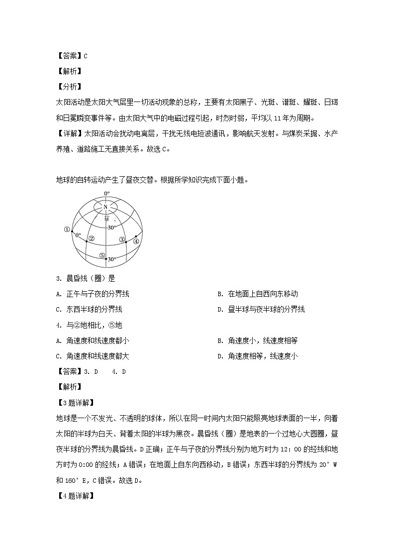 湖南省邵阳市洞口县第九中学2019-2020学年高一下学期第一次月考地理试题02