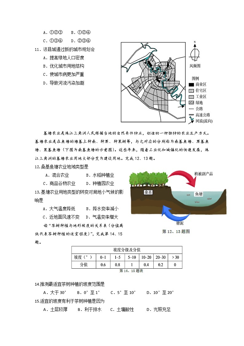 浙江省苍南县金乡卫城中学2019-2020学年高一下学期第一次月考地理试题03