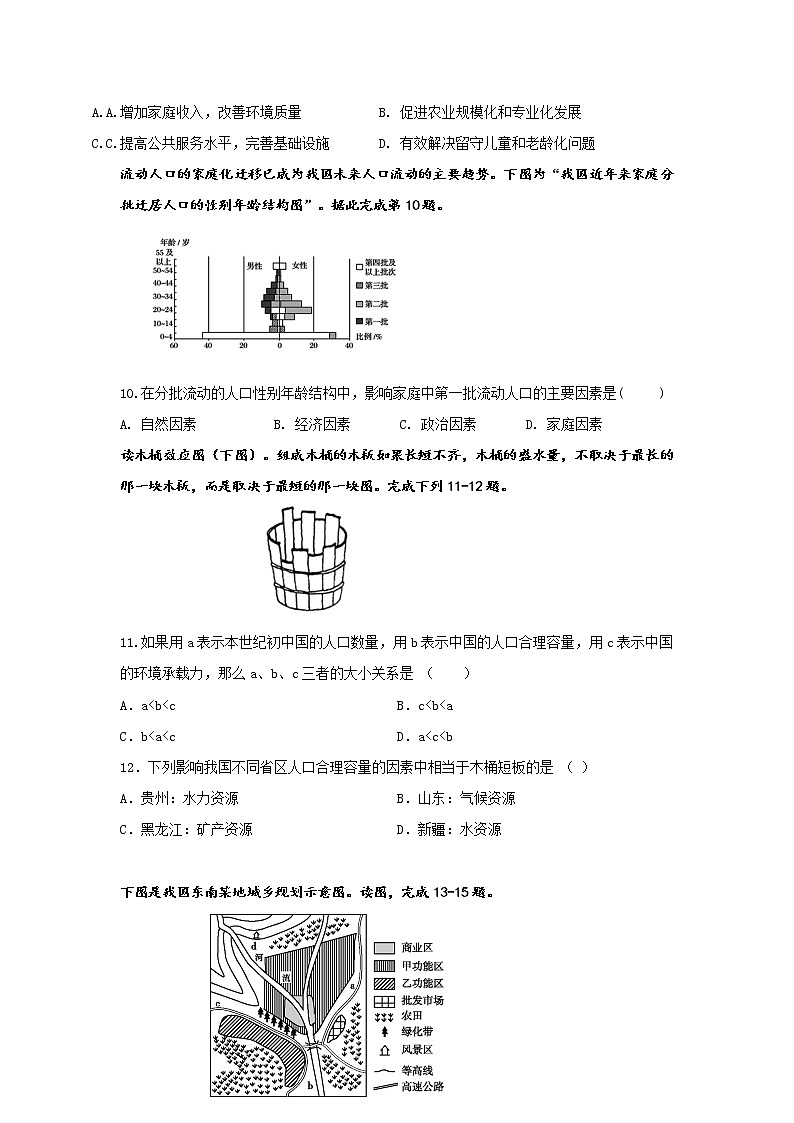 广西田阳高中2019-2020学年高一5月月考地理试题03