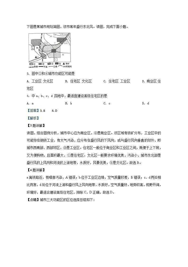 河北省沧州市第一中学2019-2020学年高一下学期第三次月考地理试题02