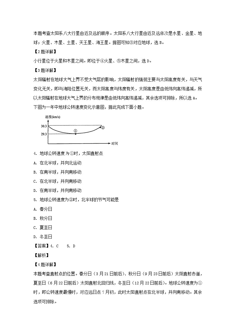 四川省成都外国语学校2019-2020学年高一12月月考地理试题02