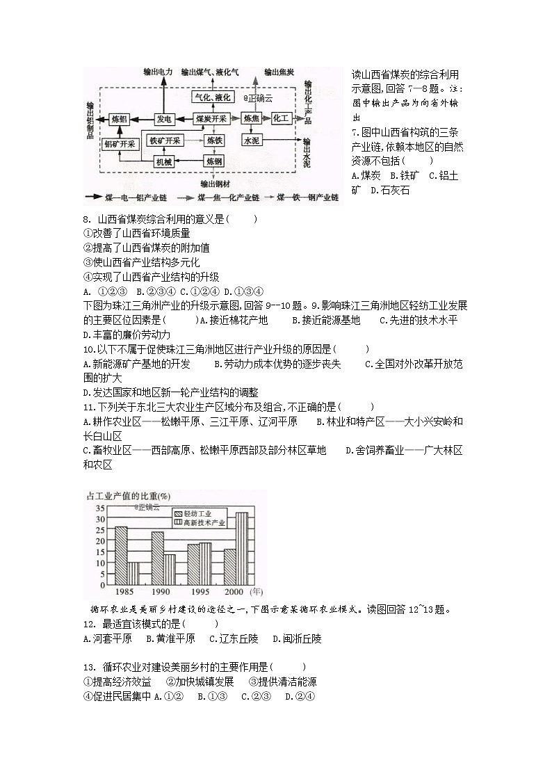 新疆昌吉玛纳斯县第一中学2018-2019学年高一上学期月考地理试卷第2页