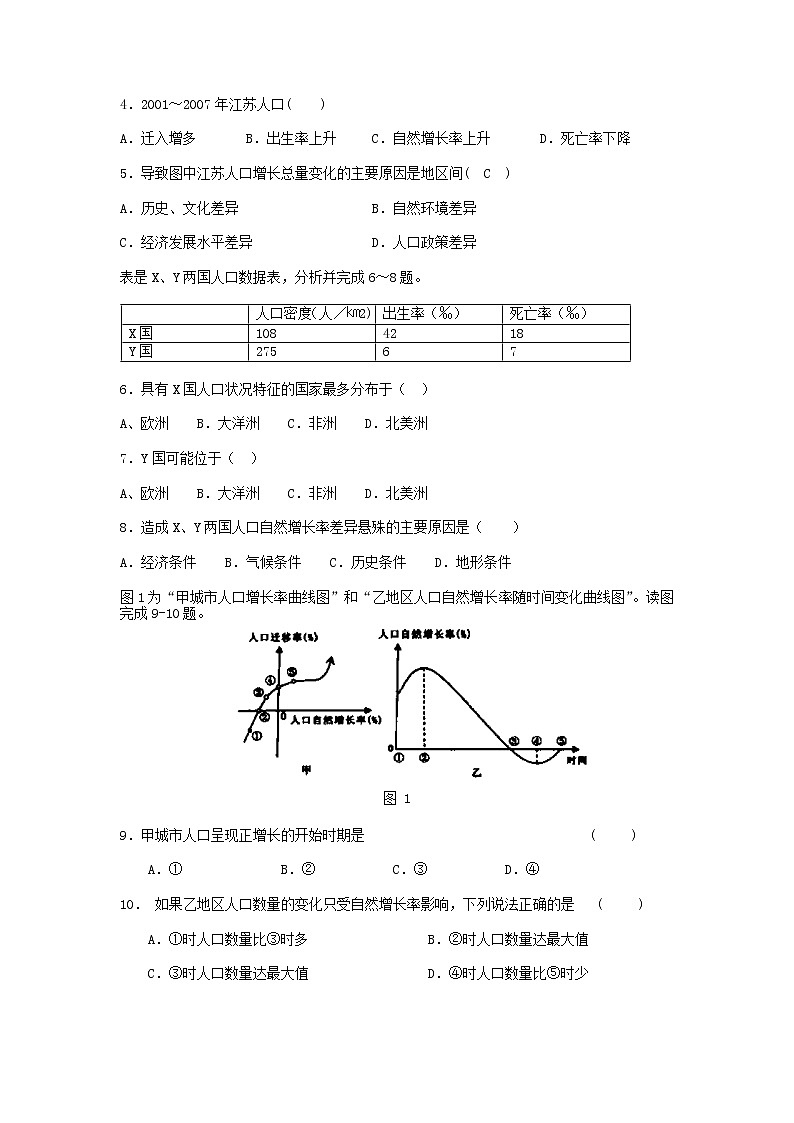 天津市第九十五中学2019-2020学年高一下学期3月检测考试地理试卷第2页