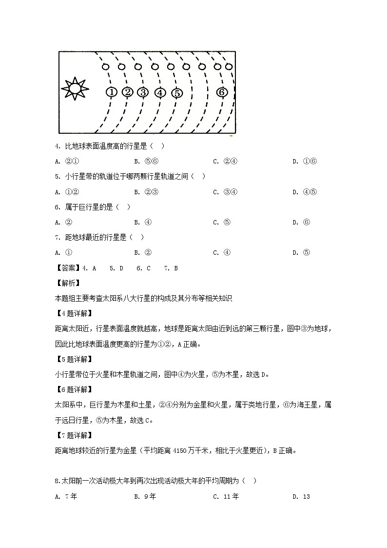 江西省宜春市奉新县第一中学2019-2020学年高一上学期第一次月考地理试题03