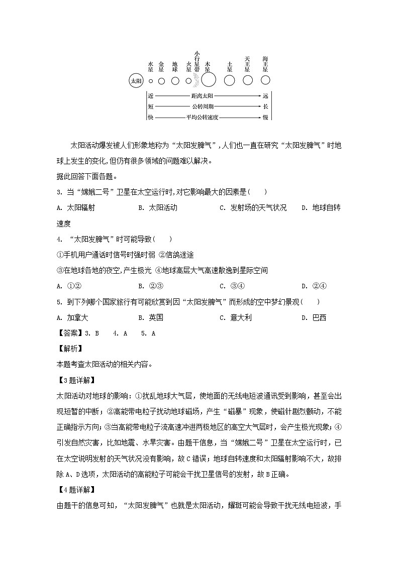 江西省宜春市宜丰县第二中学2019-2020学年高一上学期第一次月考地理试题第2页