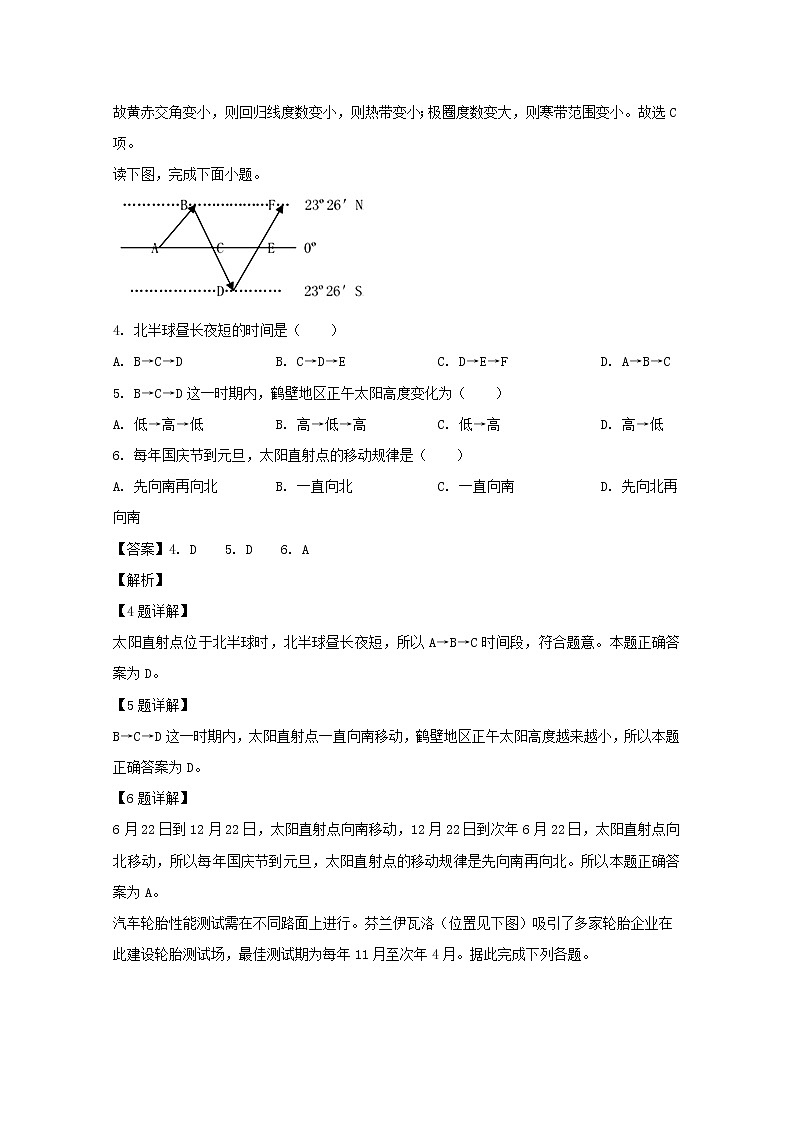 河南省鹤壁市高级中学2019-2020学年高一12月第三次段考地理试题02