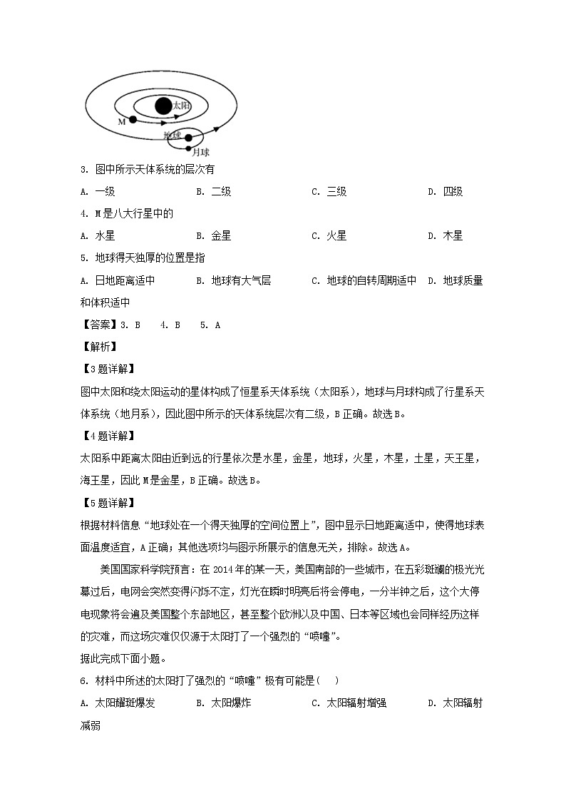江苏省海头高级中学2019-2020学年高一上学期第三次月考地理试题02
