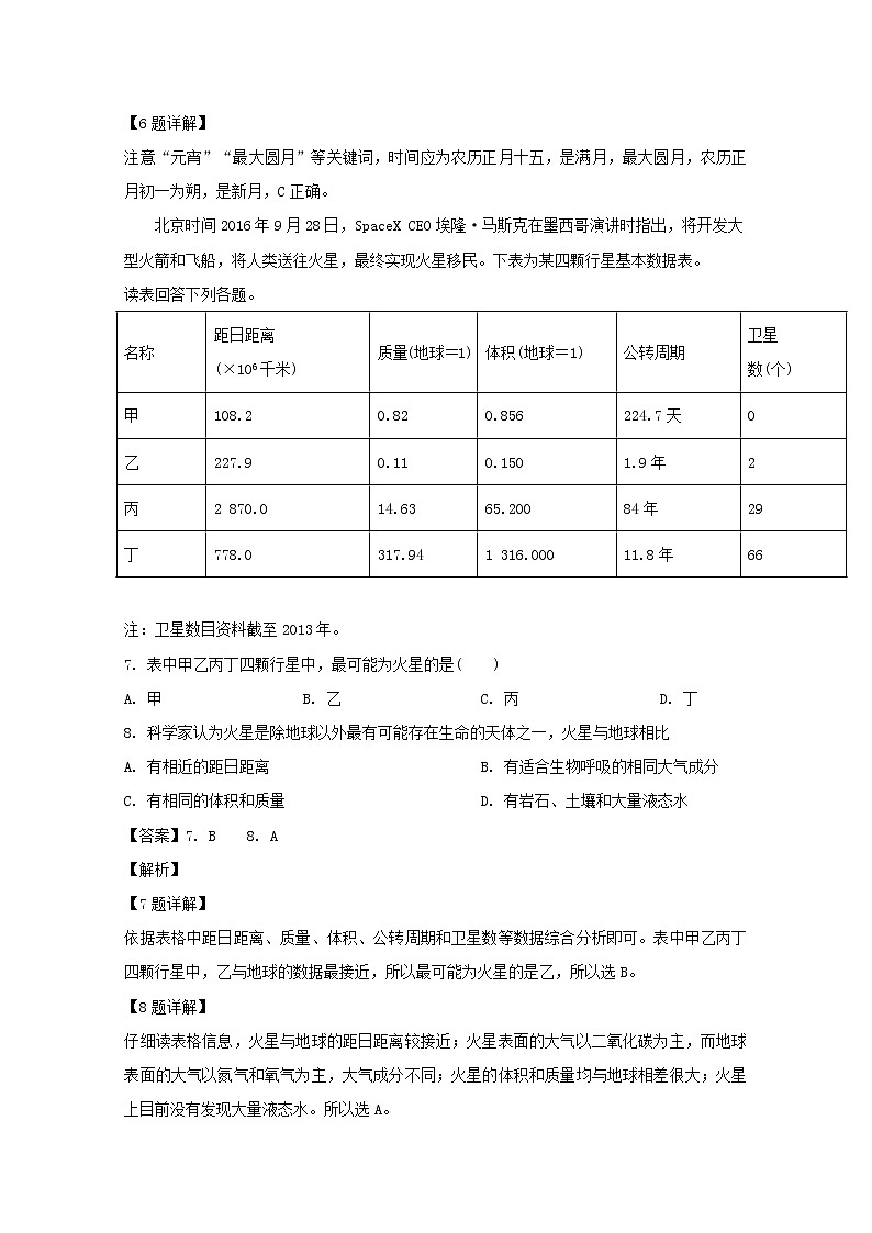 海南省东方市2019-2020学年高一上学期第一次月考地理试题03