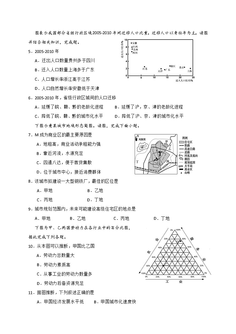 甘肃省武威六中2019-2020学年高一下学期第一次学段考试（期中）地理试题02