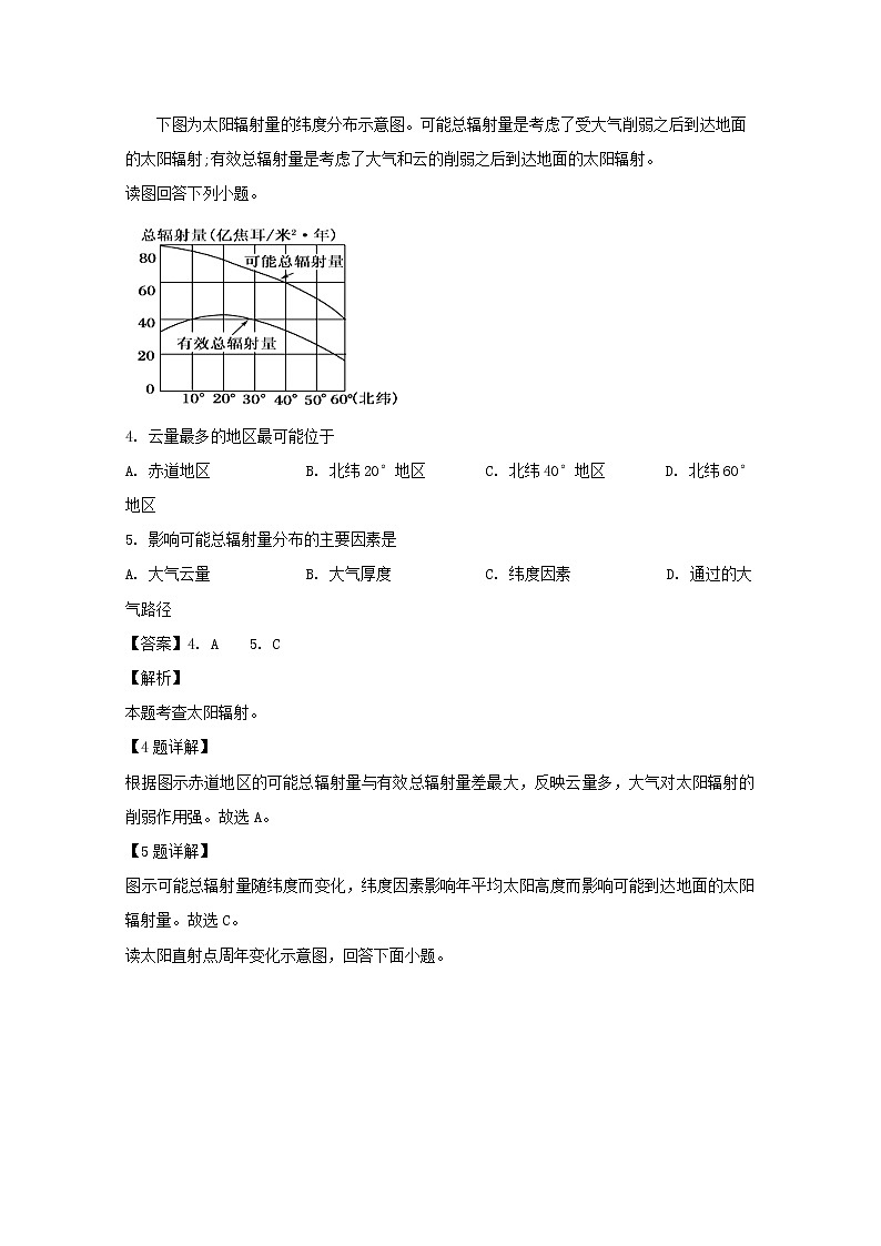 河南省周口市中英文学校2019-2020学年高一上学期期中考试地理试题02